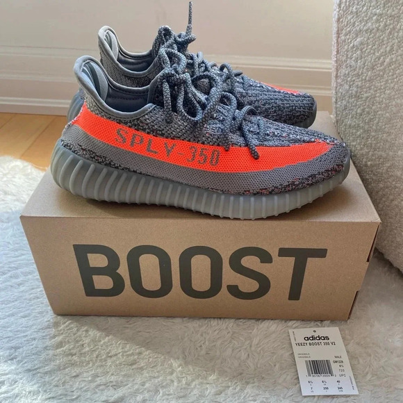 NEW Yeezy x Adidas Boost Sneakers 350 V2 Core Beluga Reflective Shoes 7 6.5 8 - Picture 1 of 12